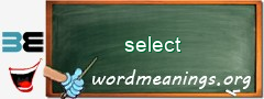 WordMeaning blackboard for select